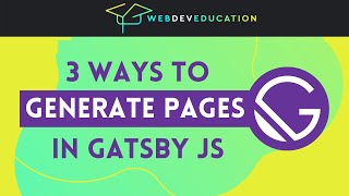 Gatsby JS  the ONLY WAY to generate pages 💯 Gatsby JS v4 [upl. by Seniag347]