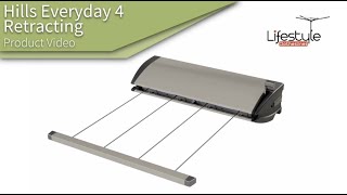 Hills Everyday Retracting 4 Clothesline Product Video [upl. by Ardys245]