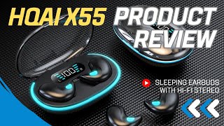 HQAi X55 Wireless Sleeping Earphone Tagalog Product Review Shopee Free Sample [upl. by Ramalahs]