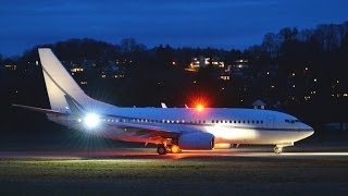 BBJ Boeing 73779T VPBWR  Takeoff in Berne HD [upl. by Veejar]