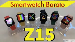 Smartwatch Z15 relógio inteligente Barato vs T500 T600 T900 G500 G900 x7  Faz e Recebe Ligações [upl. by Hartley]