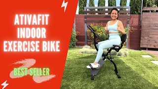 ATIVAFIT Folding Exercise Bike Review Test 2021 ATIVAFIT Indoor Cycling Bike Folding Assembly [upl. by Enuahs558]