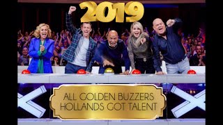 ALL GOLDEN BUZZERS l HOLLANDS GOT TALENT 2019 ⭐️ hollandsgottalent goldenbuzzer [upl. by Yralam936]