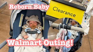 Everything On Clearance Reborn Baby Walmart Outing With Honey [upl. by Annayrb]