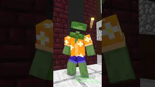 Poor baby zombie and the help of Herobrine Sad Story 😭😭😭 monster school minecraft shorts [upl. by Doralia]