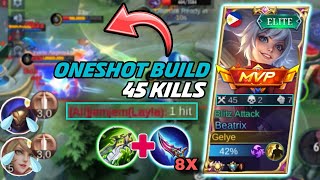 GELYE BUILD  ONE SHOT  45 KILLS😱😱 MUST WATCH  MLBB [upl. by Roskes3]