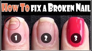 HOW TO FIX A BROKEN NAIL  REPAIR YOUR SPLIT NAILS EASY STEP BY STEP TECHNIQUE FOR BEGINNERS [upl. by Ocramed394]