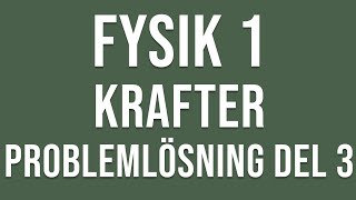 Fysik 1  Krafter  Problemlösning del 3 [upl. by Ackler]