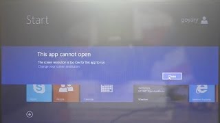 How To Run Windows 81 Metro Applications in Low Resolution Display Laptop [upl. by Hcelemile]