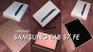 Unboxing SAMSUNG TAB S7 FE 💗 [upl. by Nelg477]