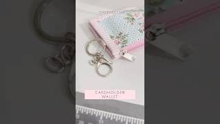 Cardholder wallet with keychain handmadewallet chezvies smallwallet customorder [upl. by Zindman]