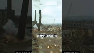 freddibnah demolition chimney chimneycleaning excavator shorts short shortvideo [upl. by Ledairam772]