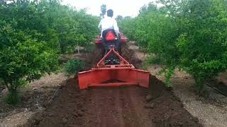 21 Hp Kubota A211N Tractor Making flat Beds At Pomogranate farm  Krushi Mitra Vishal [upl. by Odnavres]