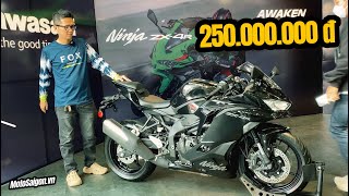 Kawasaki Ninja ZX4R ABS 2024 tiêu chuẩn giá xe 250 triệu đồng tại Việt Nam [upl. by Hoem376]