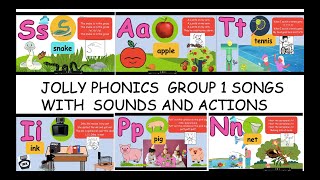 JOLLY PHONICS GROUP 1 SONGS WITH LYRICSSOUNDS AND ACTIONS [upl. by Nelehyram]