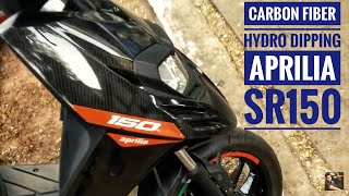 carbon fiber hydro dipping  modified Aprilia SR150 [upl. by Noisla]