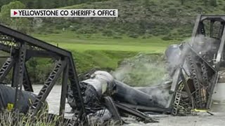 Bridge collapses as train crosses in Montana [upl. by Kristen376]