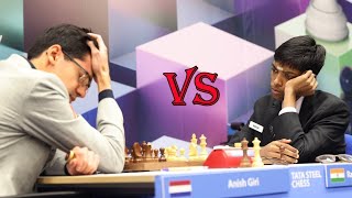 Anish Giri NED Vs Praggnanandhaa Rameshbabu IND  Tata Steel Chess Masters 2023 [upl. by Aldin]