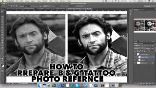 HOW TO PREPARE BLACK AND GREY TATTOO PHOTO REFERENCE  ADOBE PHOTOSHOP CS6 [upl. by Aidualc294]