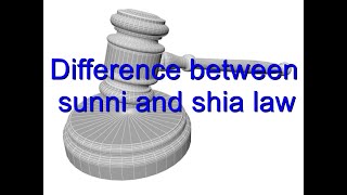 Difference between sunni and shia law  muslim law [upl. by Ahto]