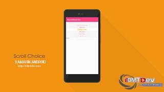 Xamarin Android Tutorial  Scroll Choice [upl. by Fabien]