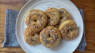 Fluffy Homemade Bagels  2 INGREDIENT Recipe [upl. by Ida]