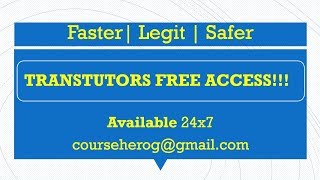 Transtutors free access  Accounts  Solution pdf download [upl. by Frodine113]