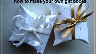 HOW TO MAKE YOUR OWN GIFT BOXES how to diy paper box cardstock box [upl. by Barty355]