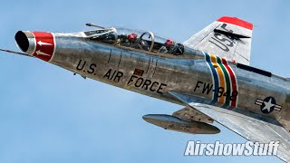 F100 Super Sabre Flybys  Selfridge Airshow 2022 [upl. by Anicart]