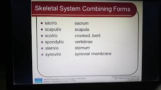 Medical terminology chapter SKELETAL SYSTEM [upl. by Nek795]