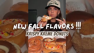 NEW FALL DONUTS TASTE TESTTT 🍩😋 KRISPY KREME [upl. by Hamforrd]