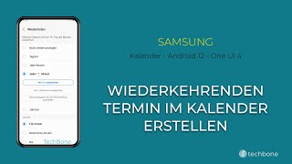 Wiederkehrenden Termin im Kalender erstellen  Samsung Android 12  One UI 4 [upl. by Isabeau]