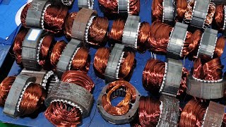 How to wind a stator Automatic motor stator coil winder [upl. by Amikay491]