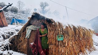 Best Life in The Nepali Himalayan Village During The Winter । Documentary Video Snowfall Time [upl. by Averyl]