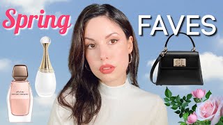 SPRING FAVORITES  Most worn perfumes skincare handbags shoes [upl. by Giorgi]