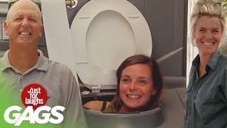 Best Public Toilet Pranks  Best of Just for Laughs Gags [upl. by Otsirave]