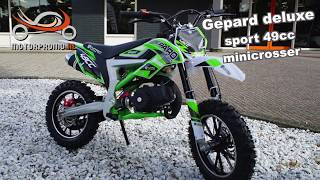 Mini bike  Minicrosser  crossmotor Gepard deluxe 49cc sport van Motorpromo [upl. by Edelstein]