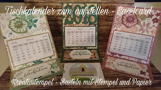 Tischkalender zum Aufstellen EaselCard mit Stampin Up [upl. by Riva]