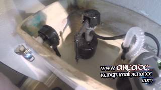 How To Repair Trickling Running Toilet Leaking Water With Duo Flush Install Flashlight Vid Series [upl. by Emmi269]