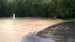 Ludlow VT  Flooded Parking Lot on Main St [upl. by Nairdad]