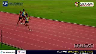 100m Womens Finals  Amasha de Silva 1167sec  Army Athletics Cships 2021 [upl. by Rosetta]