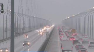 Morning storm system makes for soggy commute across the Bay Area [upl. by Kylah]