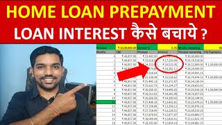 Home Loan EMI Prepayment  How to Save Home Loan Interest Amount  Loan EMI Calculator [upl. by Shiau583]