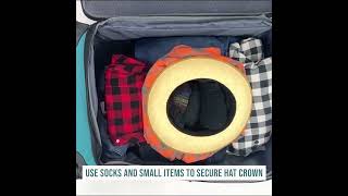 How To Pack A Fedora  Packing explore travel [upl. by Naelopan]