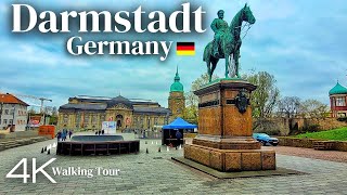 Darmstadt Germany Walking Tour  4K Ultra HD [upl. by Arza]