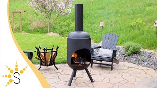 Sunnydaze 5 Outdoor Fire Pit Chiminea  BlackRCMLG765 [upl. by Hanonew]