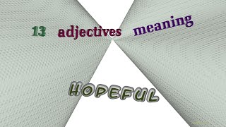 hopeful  15 adjectives meaning hopeful sentence examples [upl. by Gati]