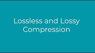 Comparison between lossless and lossy compression methods [upl. by Ynnol]