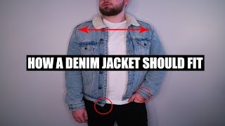 How Should A Jean Jacket Fit   Mens Denim Jacket Fit Guide [upl. by Soll620]