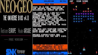 SNK NEO GEO GALAXIANS beta 1 Z80 2 68k TRANSCODE tcdev 2023 05 31 HBMAME HB MAME HACK BOOTLEG ARCADE [upl. by Ellehsyt966]